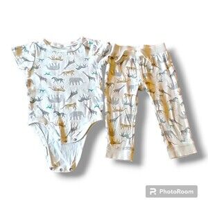18-24m Old Navy Safari Animal Baby Bodysuit and Pants set